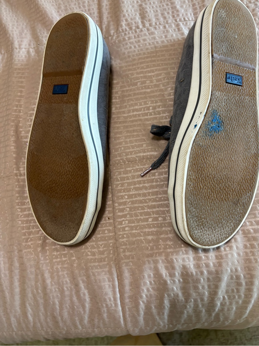 Keds Women’s  Gray Canvas Low-Top Sneakers